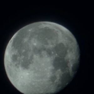 Close view of the moon against a black sky