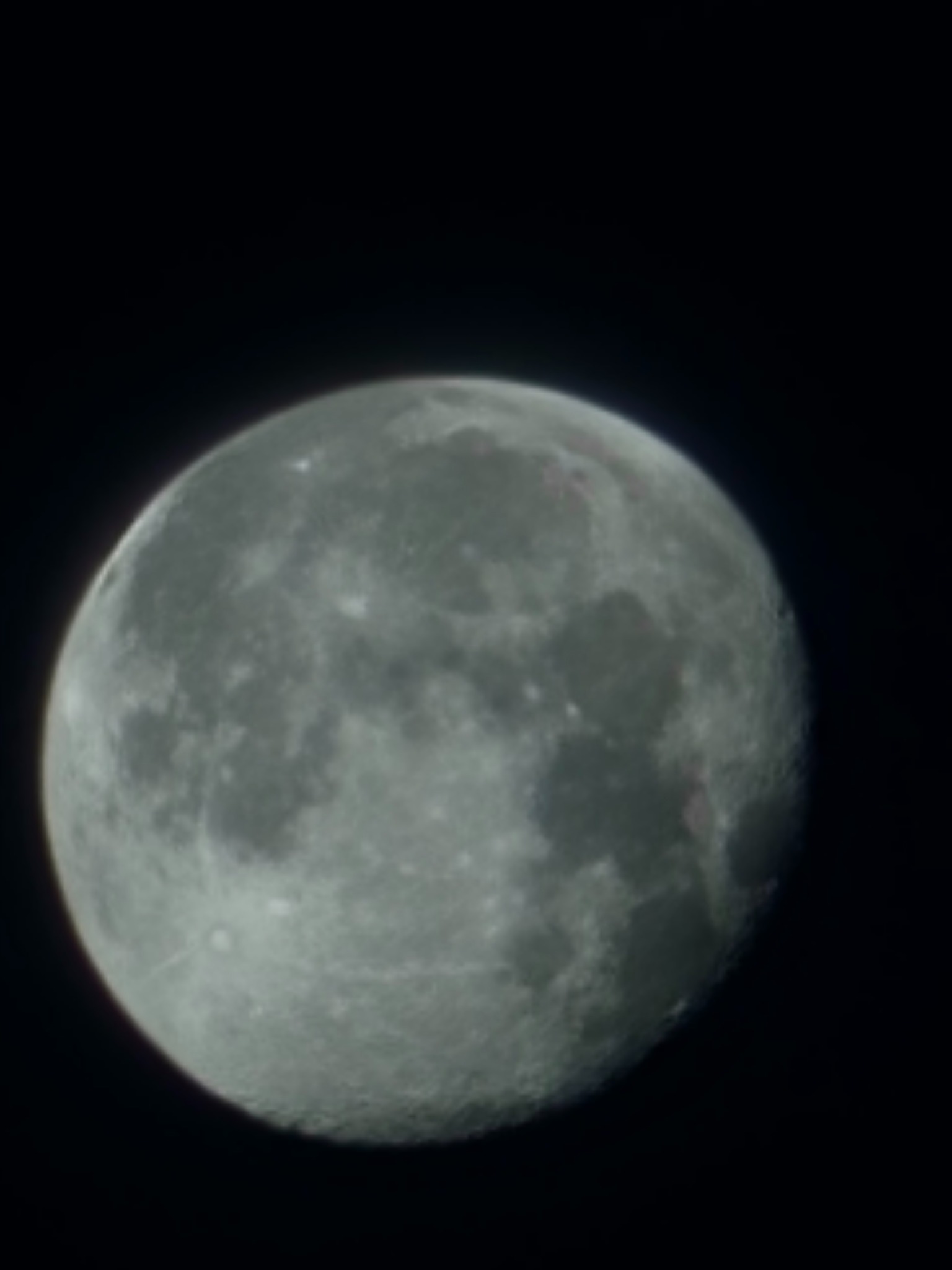 Close view of the moon against a black sky